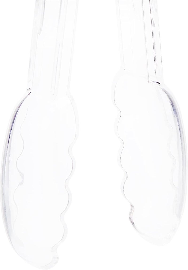 Gastroplast Polycarbonatescallop Tong, Hard Plastic Serving Tong, Clear
